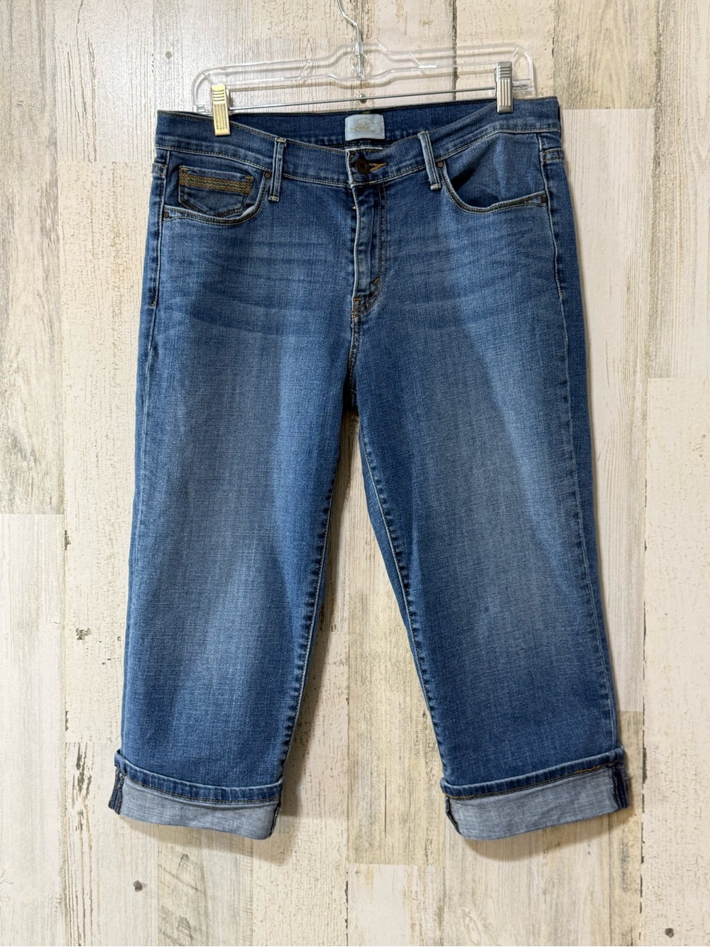 Levi's 515 Blue Cropped Roll-Cuff Jeans
